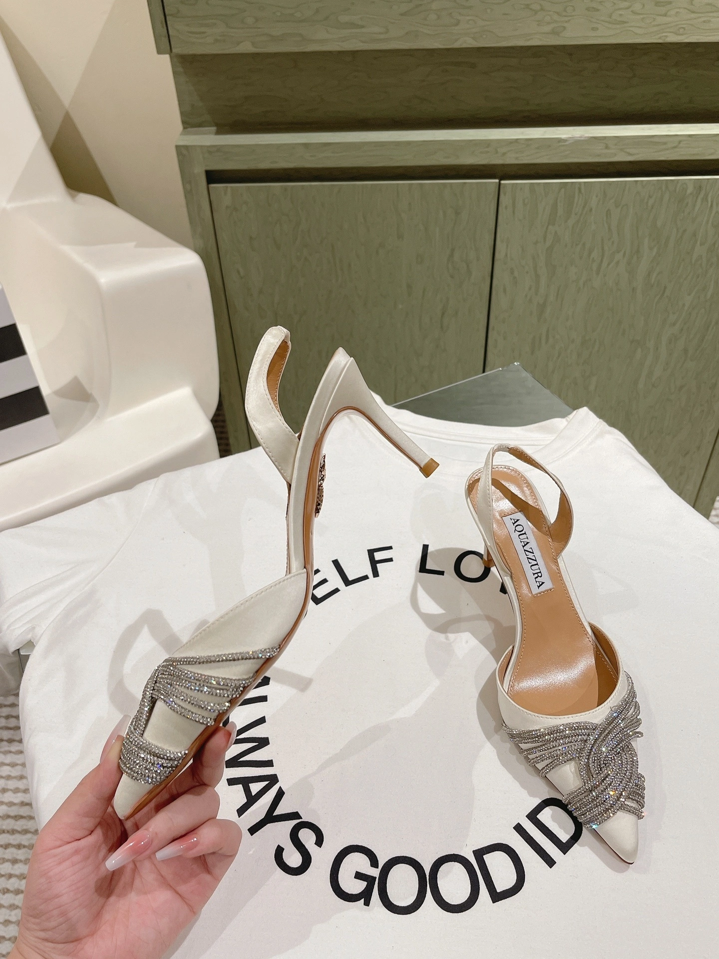 COCO-- GASMIDL1-SAT-FFF Heel height：6.5CM sheepskin item:D-X032C1496